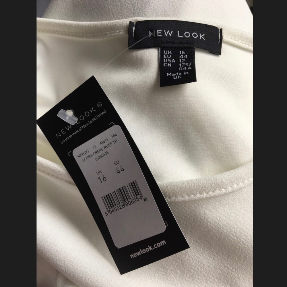 NWT White Ruffled Tank Top by New Look - Picture 8 of 8